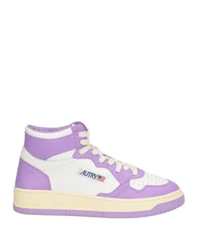 Autry Woman Sneakers Purple Size 8 Leather