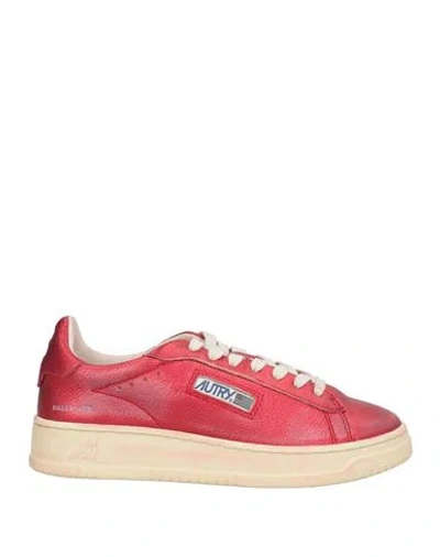 Autry Woman Sneakers Red Size 8 Leather