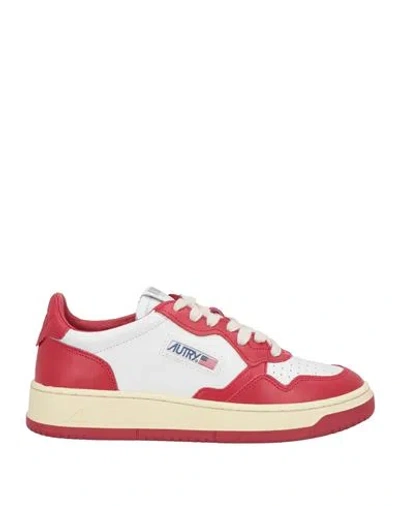 AUTRY AUTRY WOMAN SNEAKERS RED SIZE 9 LEATHER