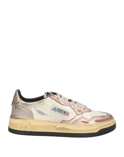 AUTRY AUTRY WOMAN SNEAKERS ROSE GOLD SIZE 6 LEATHER