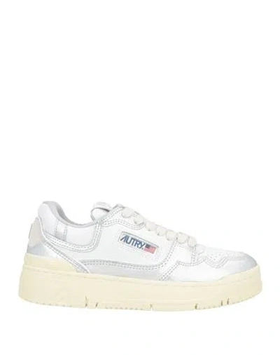 Autry Woman Sneakers Silver Size 8 Leather