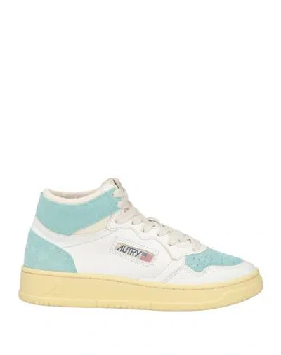 Autry Woman Sneakers Turquoise Size 7 Leather In Blue