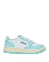 Autry Medalist Turquoise And White Sneakers In Blue
