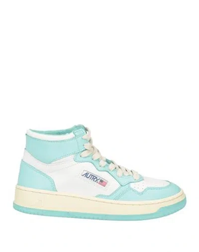 AUTRY AUTRY WOMAN SNEAKERS TURQUOISE SIZE 6 LEATHER