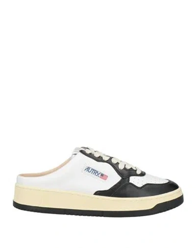 Autry Blackwhite Two-tone Leather Sneakers In White