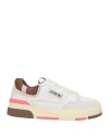 Autry Multicolor Low Top Sneakers With Logo Patch In Leather Woman In Multi