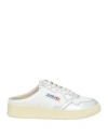 Autry Medalist Slip-on Leather Sneakers In White