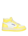 Autry Woman Sneakers Yellow Size 5 Leather In Multi