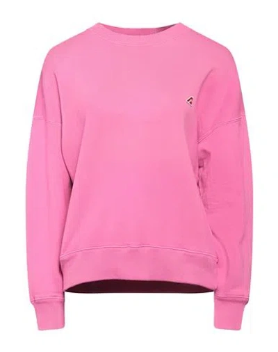 Autry Woman Sweatshirt Fuchsia Size Xs Cotton In Pink