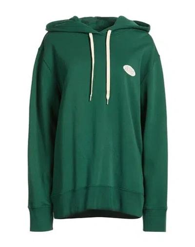 Autry Woman Sweatshirt Green Size Xl Cotton, Elastane
