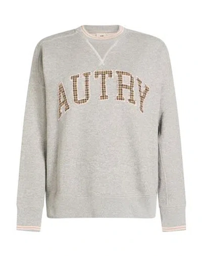 Autry Woman Sweatshirt Grey Size Xs Cotton, Polyester, Wool In Gray