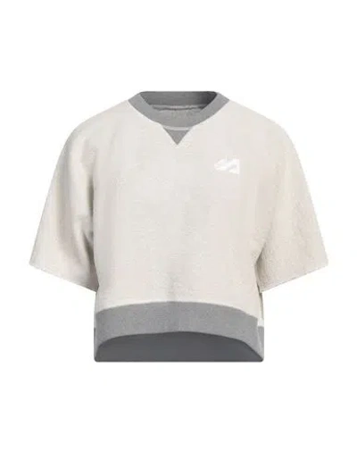 Autry Woman Sweatshirt Ivory Size S Cotton, Viscose, Elastane In White