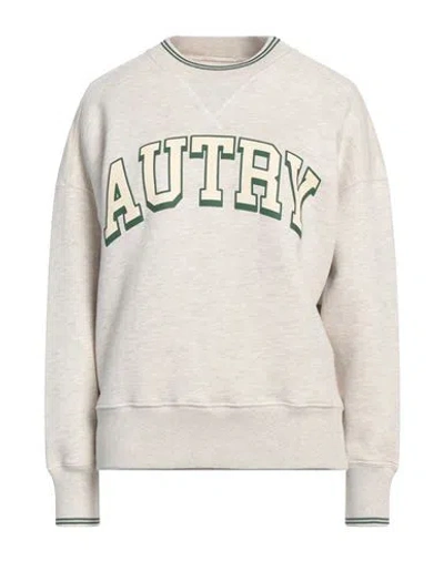 Autry Woman Sweatshirt Ivory Size Xs Cotton, Polyester, Elastane In White