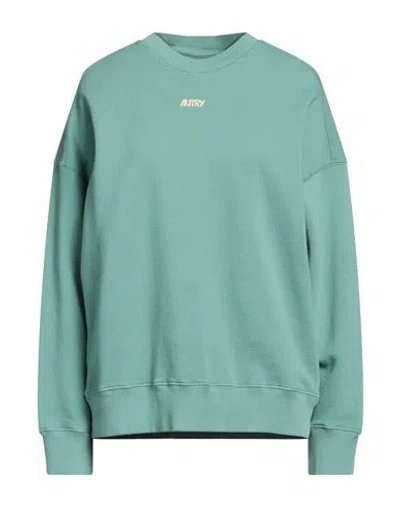 Autry Woman Sweatshirt Light Green Size M Cotton