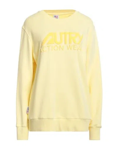 Autry Woman Sweatshirt Pastel Yellow Size S Cotton
