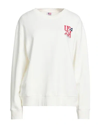 Autry Woman Sweatshirt White Size L Cotton In Animal Print