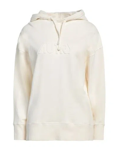 Autry Woman Sweatshirt White Size S Cotton In Beige