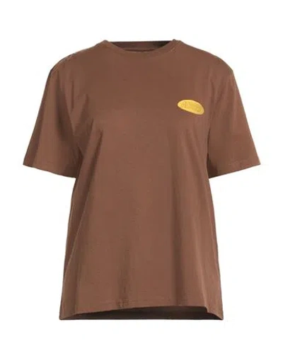 Autry Woman T-shirt Chocolate Brown Size Xxl Cotton