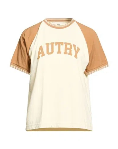 Autry Woman T-shirt Cream Size S Cotton In Neutral