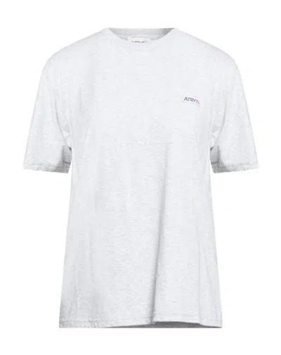 Autry Woman T-shirt Light Grey Size Xl Cotton In Gray