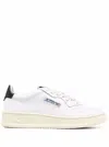 Autry Woman's White Leather Sneakers With Black Heel Tab