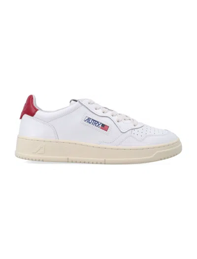 Autry Women's  Medalist Leather Tennis-inspired Sneakers In White Scarlet