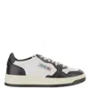 Autry Medalist Low Sneakers In Calf Leather With Perforated Toe In Black