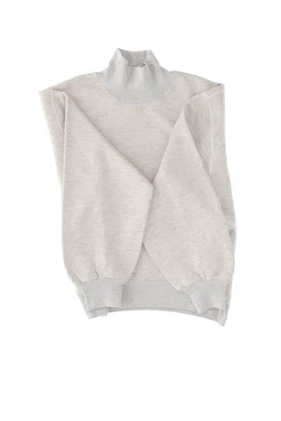 Autry Women's Cotton Turtleneck Sweatshirt In White