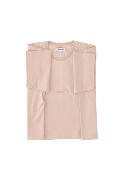 Autry Women's Heavy Cotton Cropped T-shirt In Pink