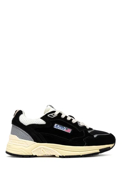 Autry Women's Hyperway Suede Running Shoes In Black