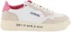 Autry Sneakers In Fucsia And White Leather And Suede In Mixed Colours