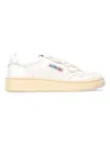 Autry Smooth Leather Low-top Sneakers With Perforated Detailing In White