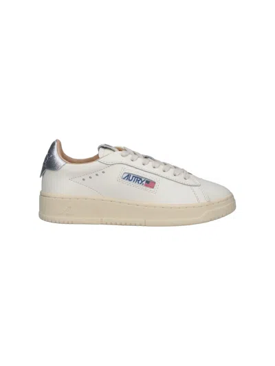 Autry Women's Leather Sneakers With Towel-blend Lining In White