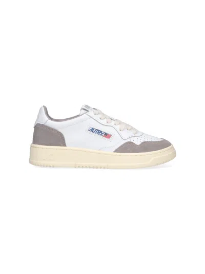 Autry Women's Leather Suede Sneakers In White