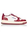 Autry Women's Medalist Leather Low-top Sneakers In White Burgundy