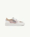 Autry Women's Medalist Low Sneaker In White/copper In Multi