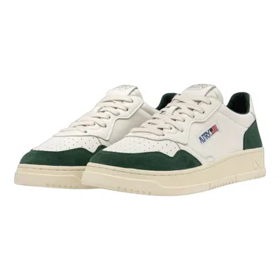 Autry Women's Medalist Low Sneakers In White/goat/bottle Green In Multi