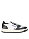 Autry Medalist Low Sneakers In Calf Leather With Perforated Toe In Black