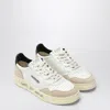 Autry Leather And Suede Sneakers With Contrast Heel Tab In White