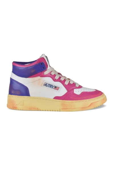 Autry Medalist High-top Sneakers In Pink