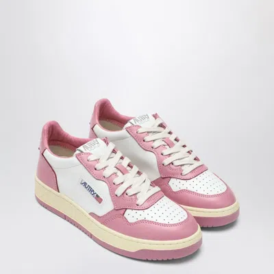 Autry Women's /pink Medalist Sneakers In White