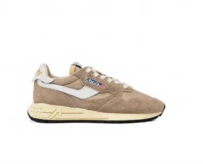 Autry Women's Reelwind Low Sneaker Shoes In Pepper And White Suede In Multi