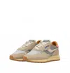 Autry Women's Reelwind Low Sneakers In Silver Platinum Reflective Nylon And Suede