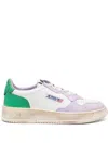 Autry Super Vintage Leather Sneakers In Bianco