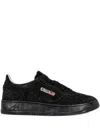 Autry Medalist Low Suede Trainers With Rhinestones In Black
