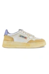 Autry Vintage Inspired Low-top Sneakers With Textured Accents In White