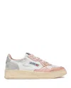 Autry Medalist Super Vintage Leather Sneakers In White