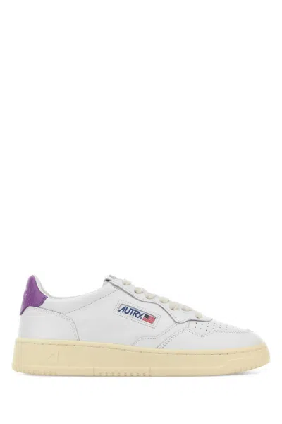 Autry White Leather Sneakers In Multi
