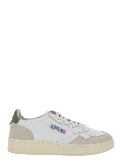 Autry Medalist Low Trainers In Smooth Calfskin With Contrast Details In Multi