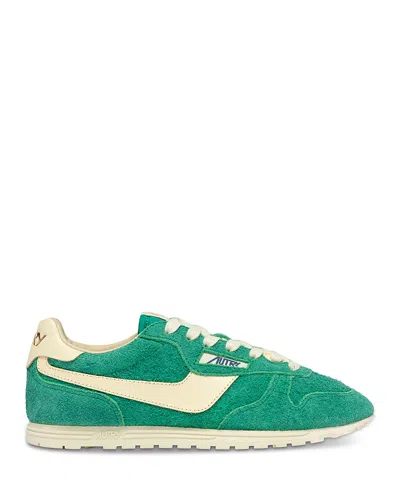 Autry Windspin Low Top Suede Sneakers Rubber In Green